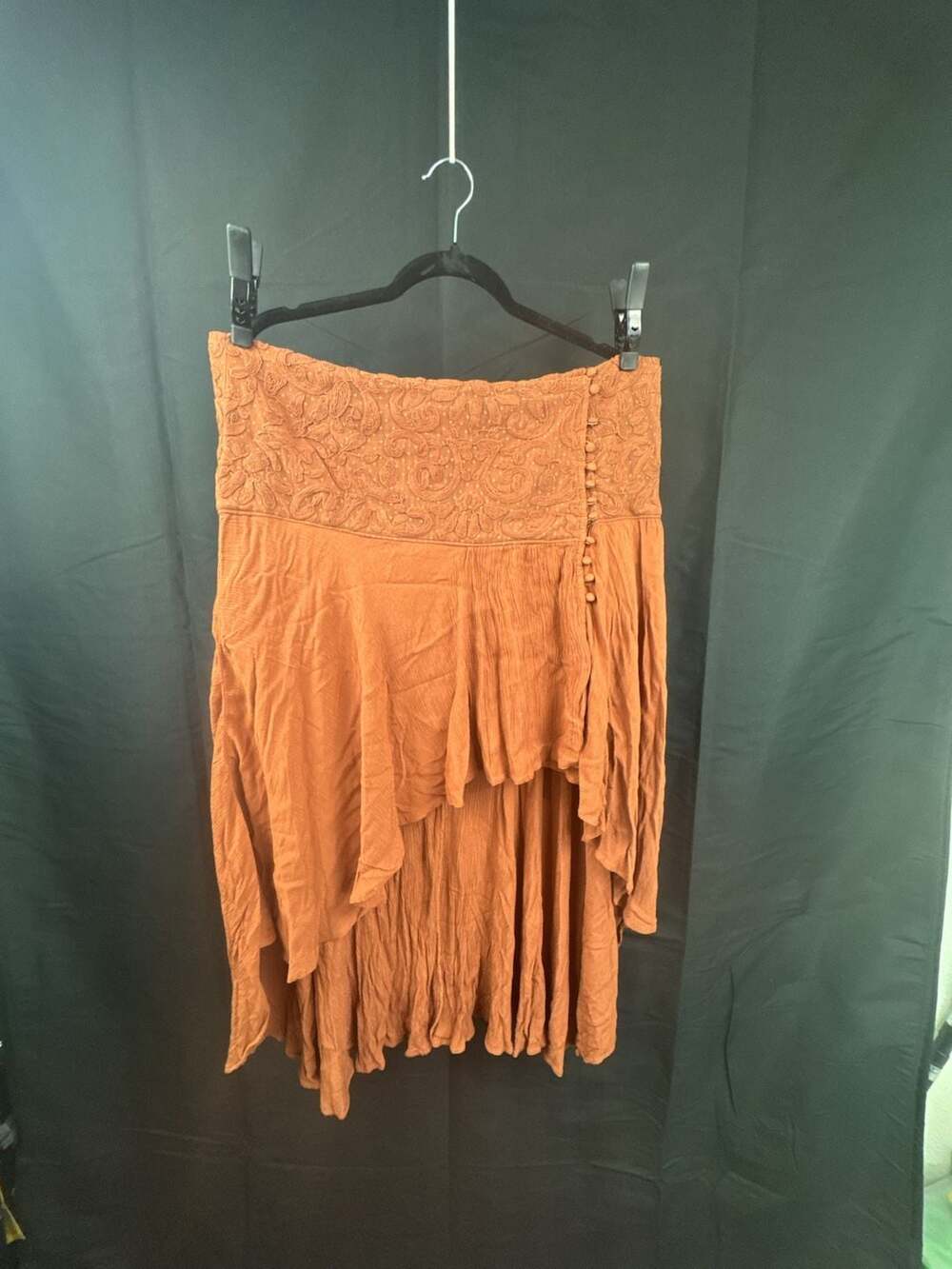 Shyanne Women's Embroidered Swiss Dot Mesh Wrap Skirt Size XL